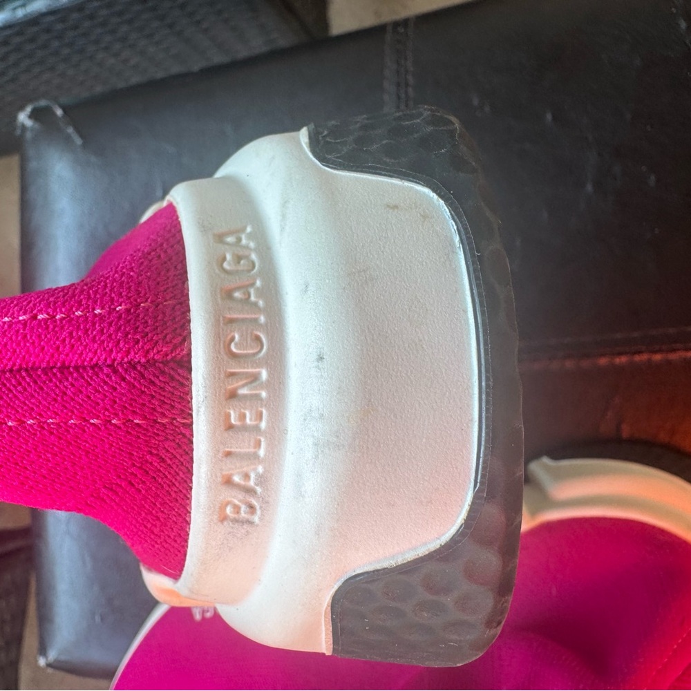 Balenciaga Women's Fuchsia Slip-On Sneakers - Picture 2 of 7